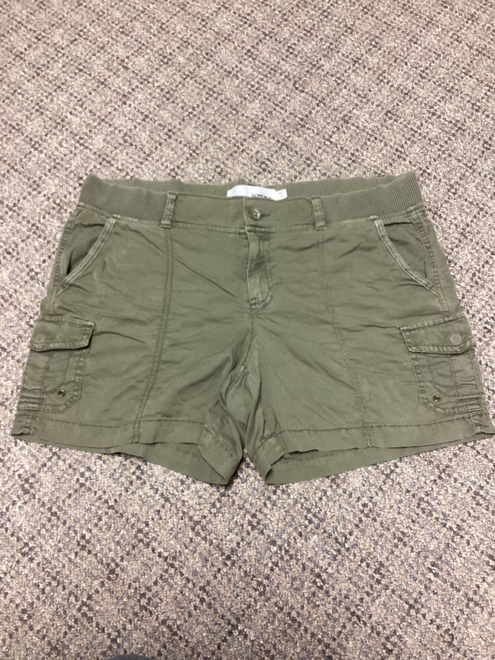 Sonoma Women’s Olive Green Cargo Utility Shorts Size 10